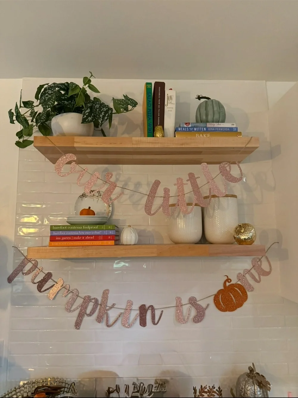 Our Little Pumpkin Floral First Birthday Lot (backdrop, banner, cupcake toppers)